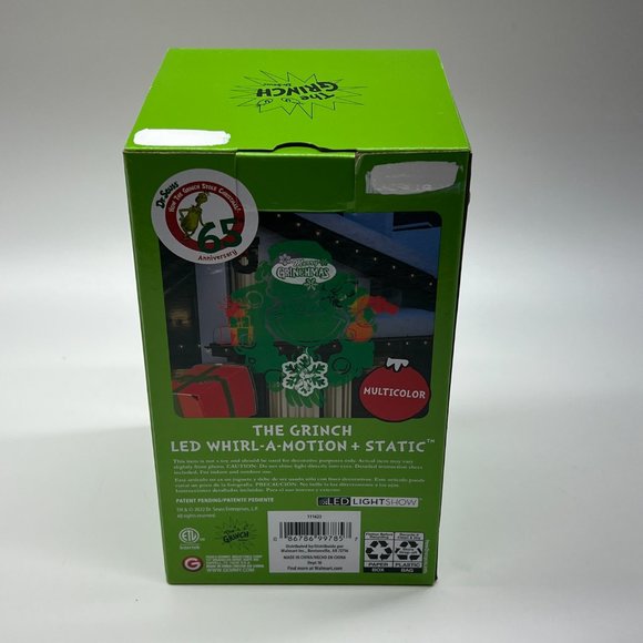 Gemmy Projection Lightshow Whirl-A-Motion Static Motion Dr. Seuss Grinch LED - Picture 3 of 7